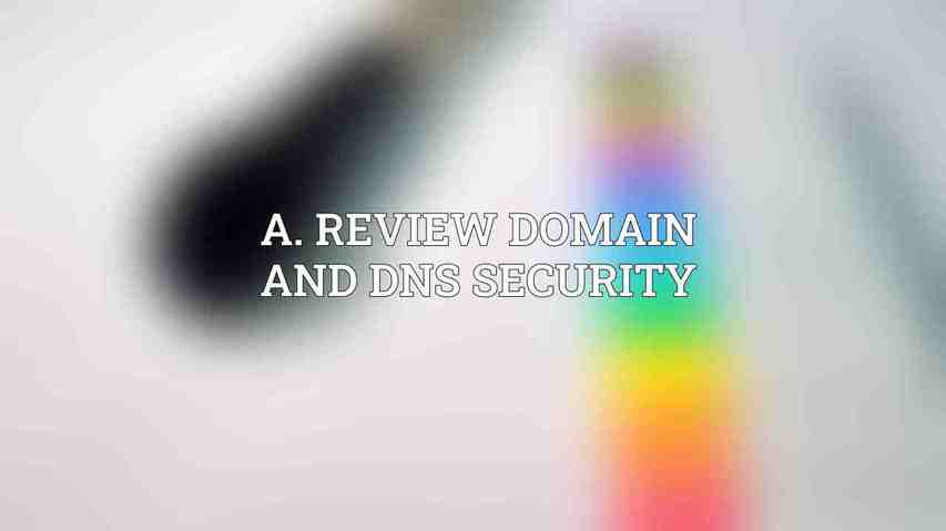 A. Review Domain and DNS Security