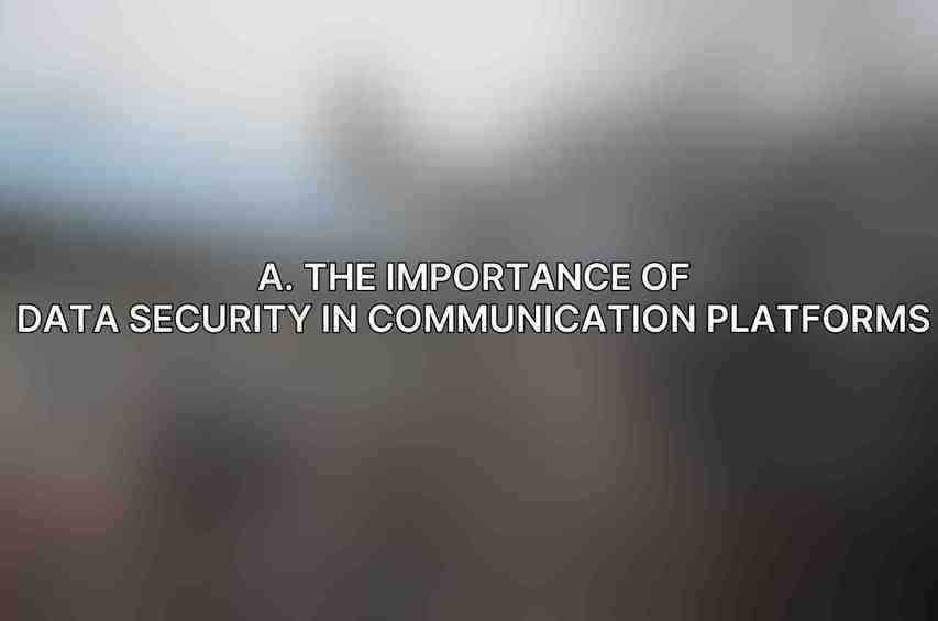 A. The Importance of Data Security in Communication Platforms