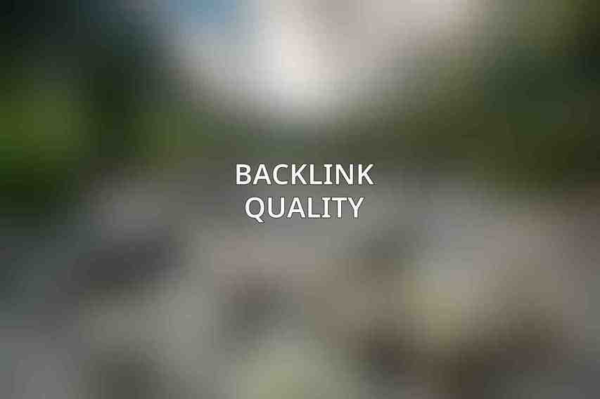 Backlink Quality