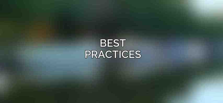 Best Practices