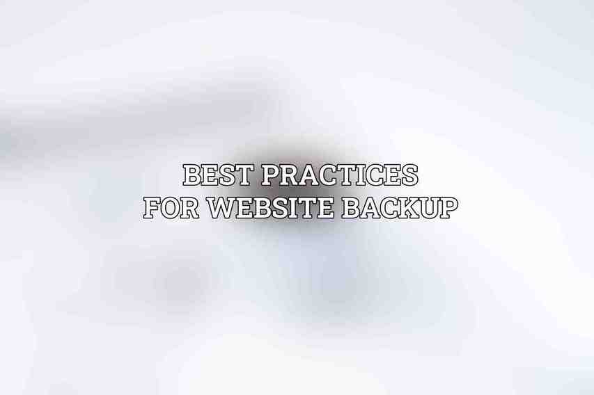 Best Practices for Website Backup