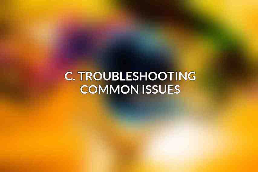 c. Troubleshooting common issues