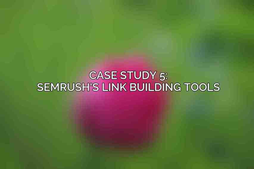 Case Study 5: SEMrush's Link Building Tools
