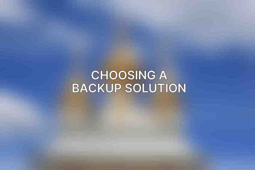Choosing a Backup Solution