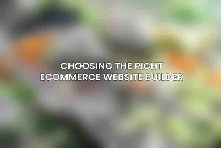 Choosing the Right eCommerce Website Builder