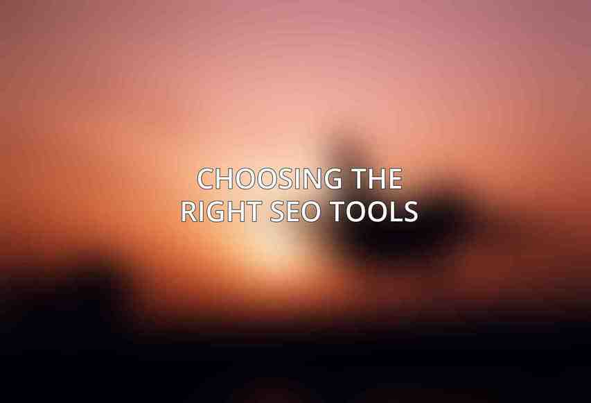 Choosing the Right SEO Tools