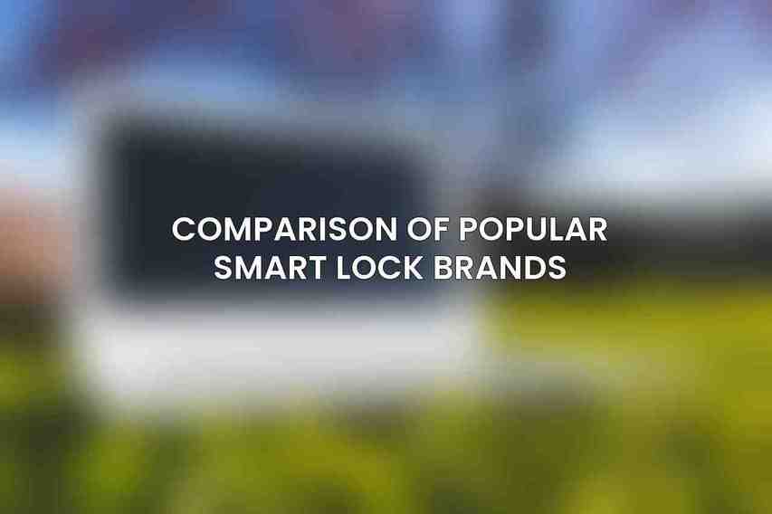 Comparison of Popular Smart Lock Brands