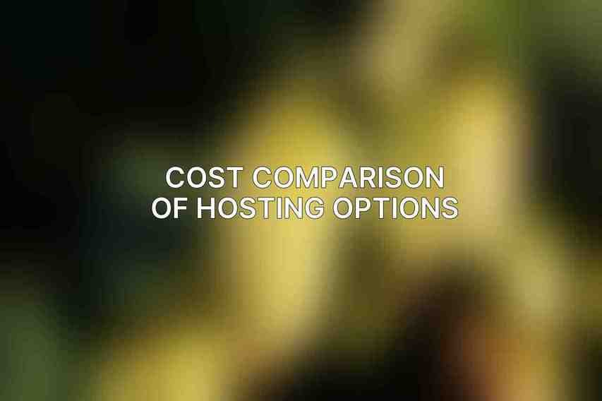Cost Comparison of Hosting Options