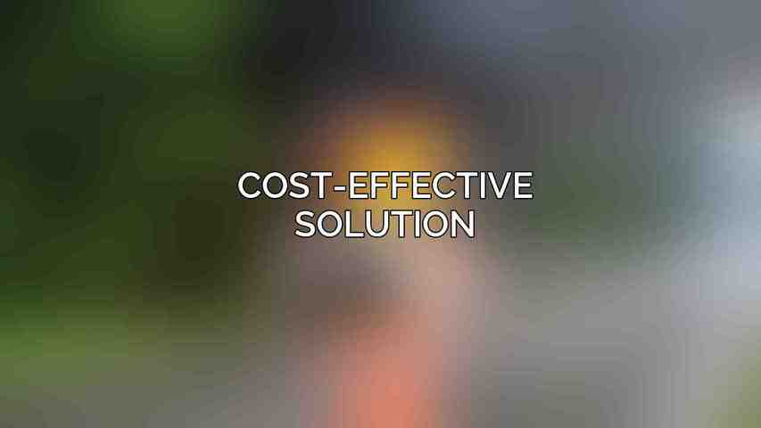 Cost-Effective Solution