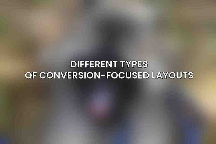 Different Types of Conversion-Focused Layouts