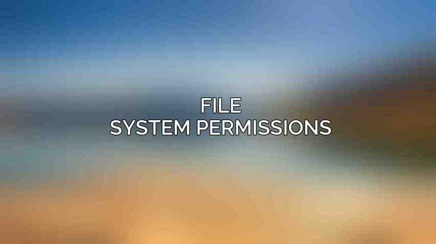 File System Permissions
