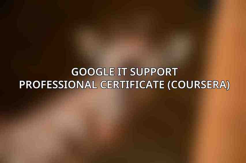 Google IT Support Professional Certificate (Coursera)