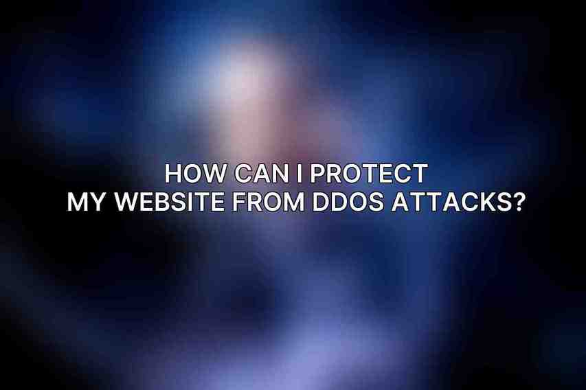 How can I protect my website from DDoS attacks?