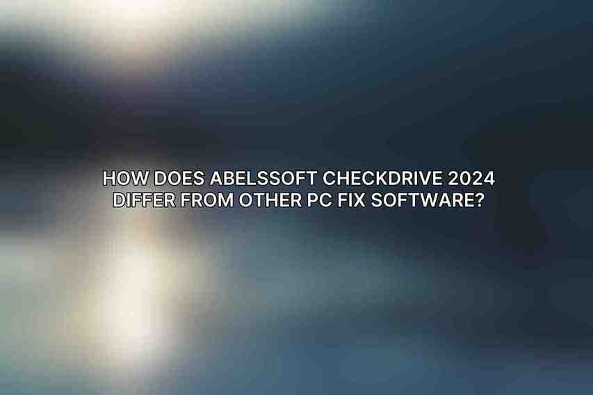 How does Abelssoft CheckDrive 2024 differ from other PC fix software?