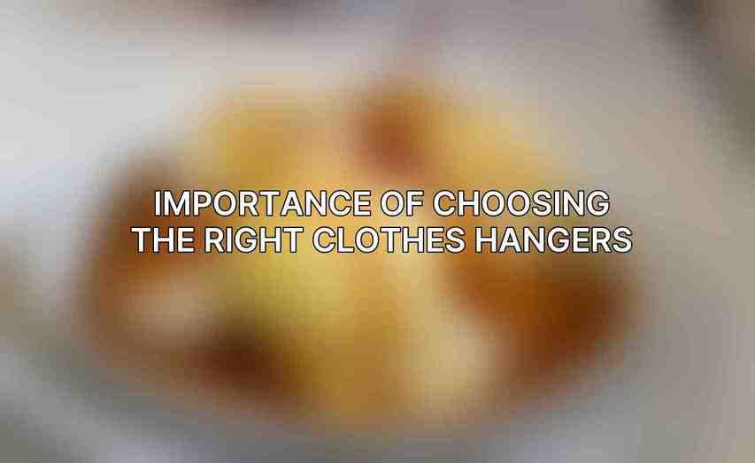 Importance of choosing the right clothes hangers