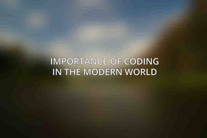 Importance of coding in the modern world