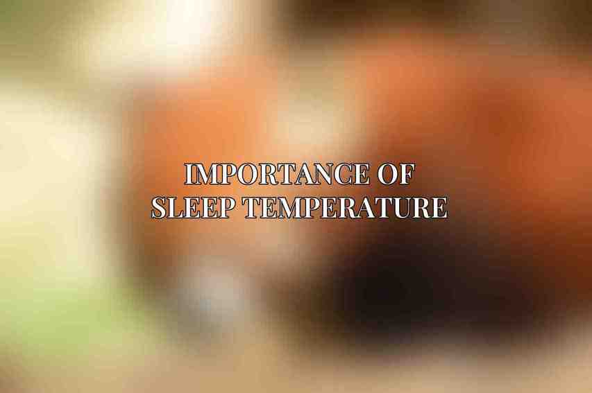 Importance of Sleep Temperature