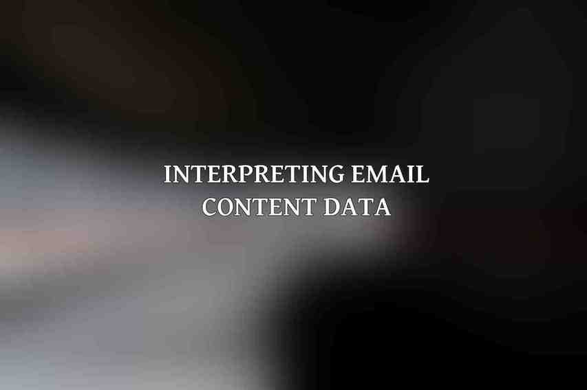 Interpreting Email Content Data