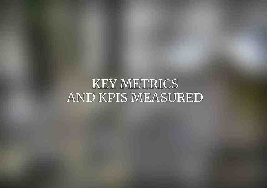 Key Metrics and KPIs Measured
