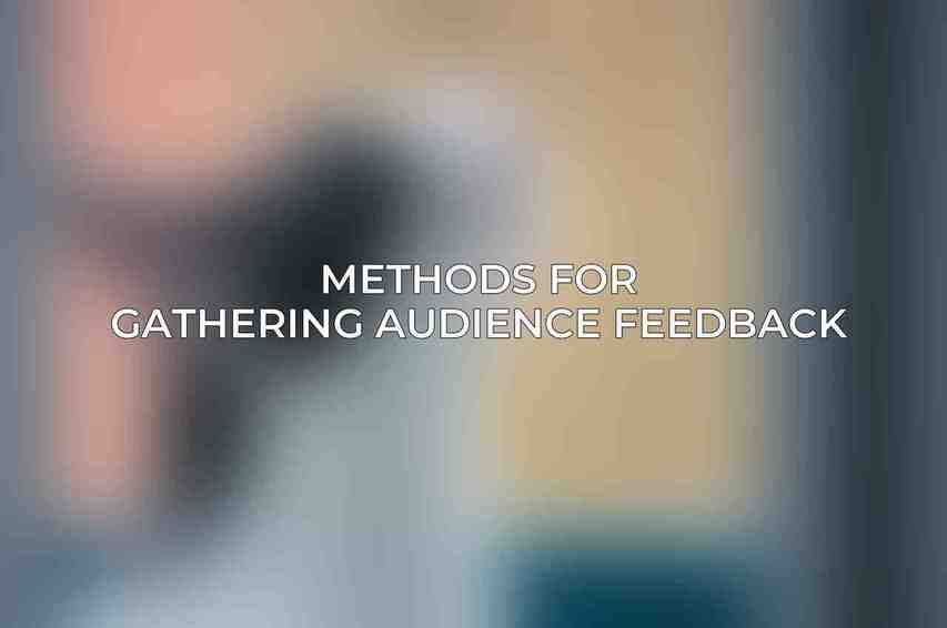 Methods for Gathering Audience Feedback