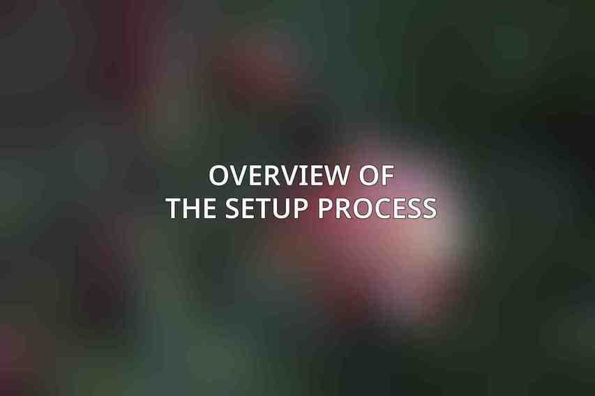 Overview of the setup process