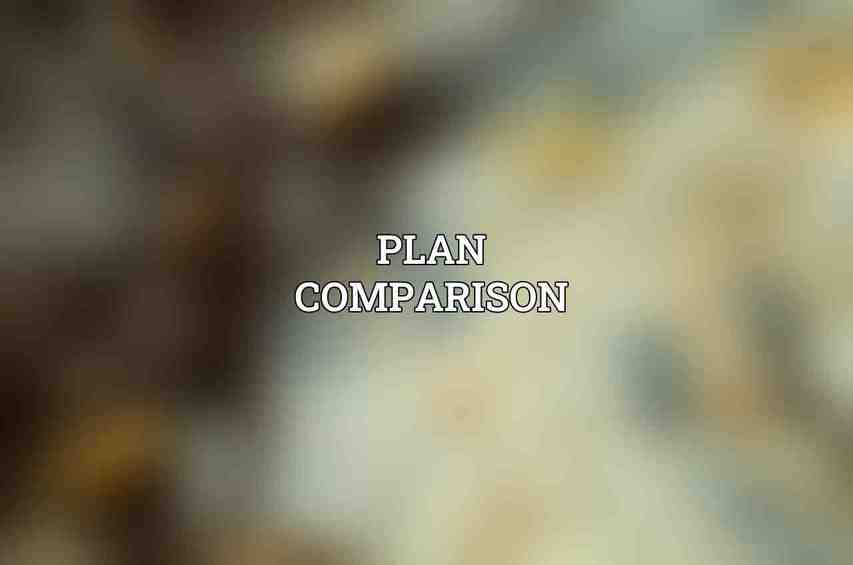 Plan Comparison