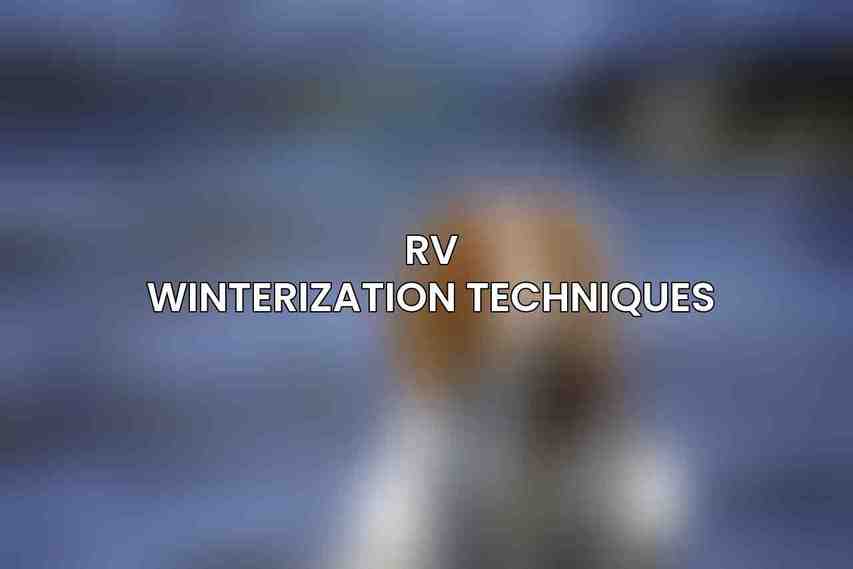 RV Winterization Techniques