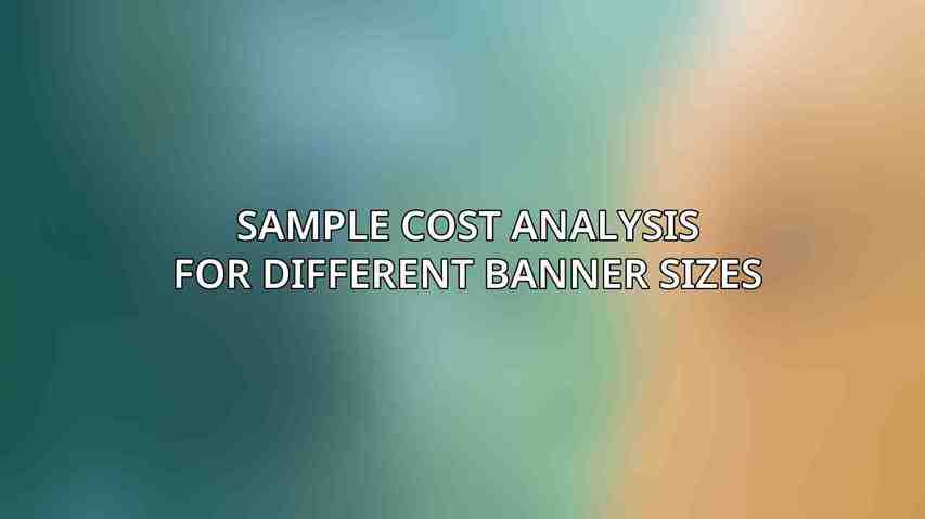 Sample Cost Analysis for Different Banner Sizes