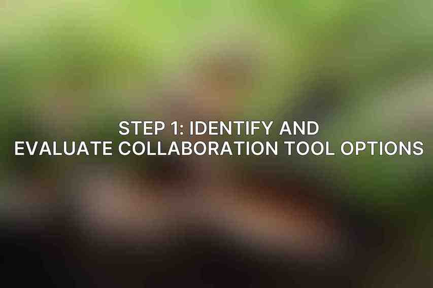 Step 1: Identify and Evaluate Collaboration Tool Options