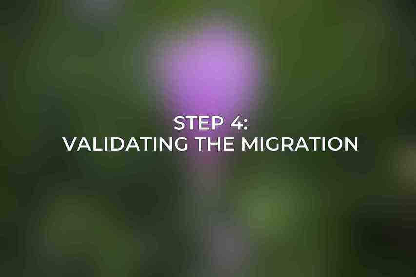 Step 4: Validating the Migration