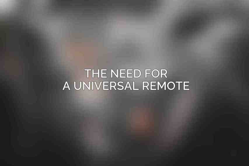 The Need for a Universal Remote: