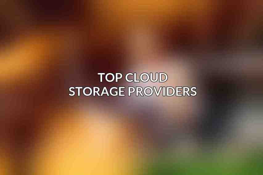 Top Cloud Storage Providers
