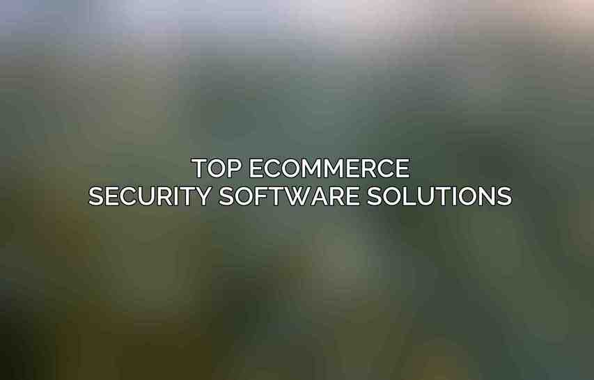 Top eCommerce Security Software Solutions