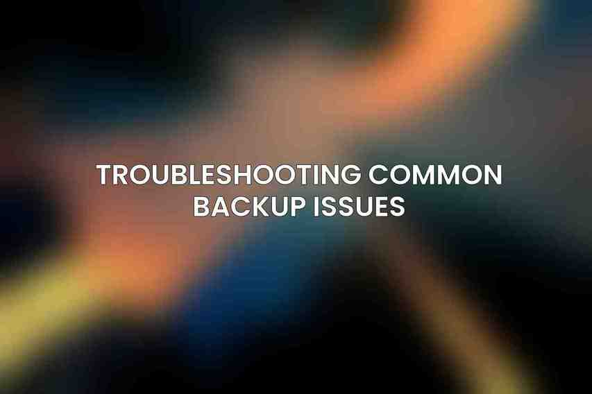 Troubleshooting Common Backup Issues