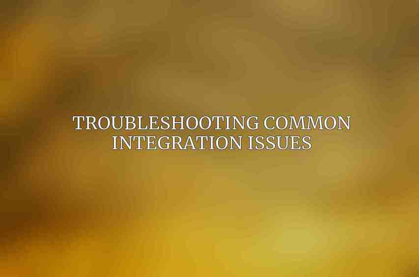 Troubleshooting Common Integration Issues