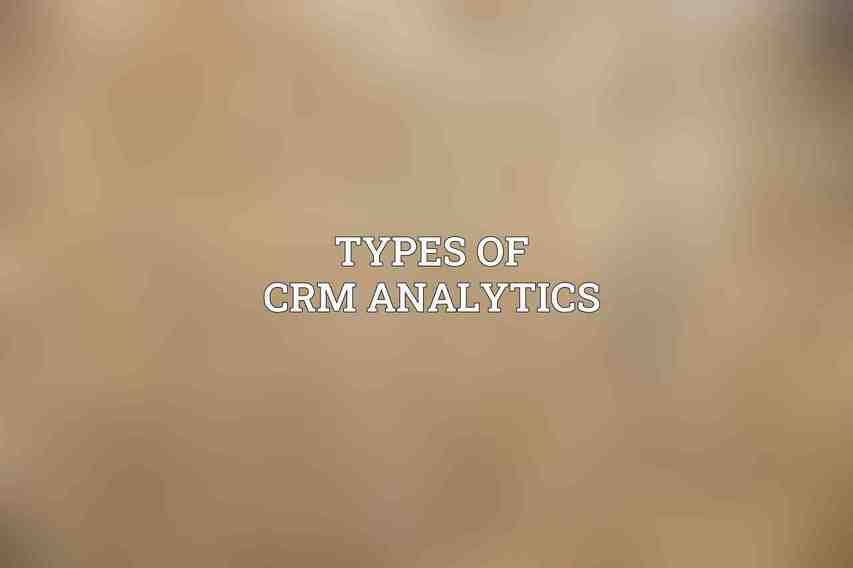 Types of CRM Analytics