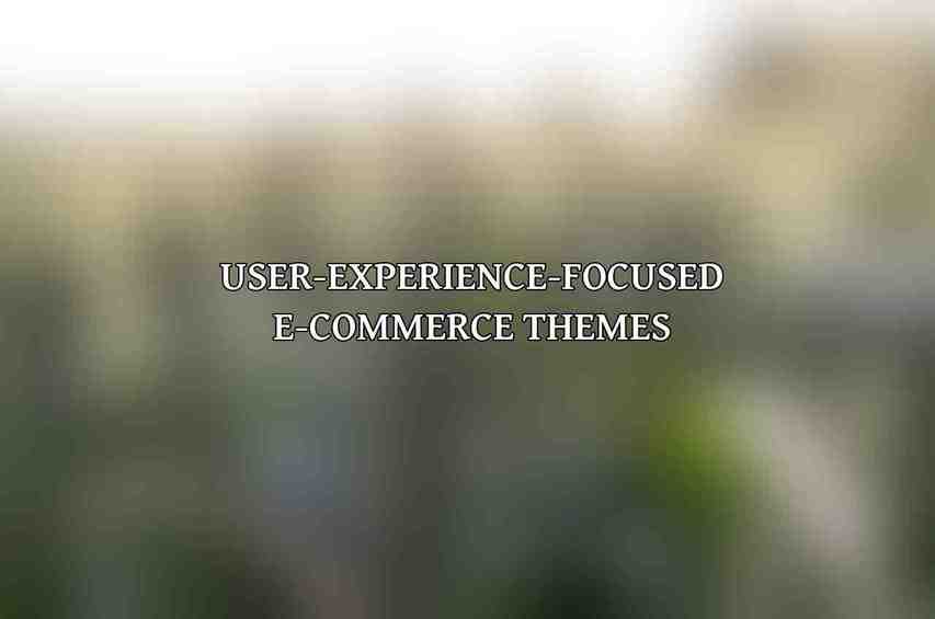 User-Experience-Focused E-commerce Themes
