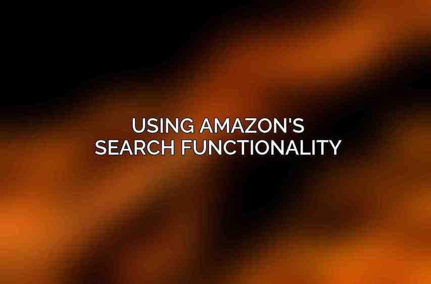 Using Amazon's Search Functionality