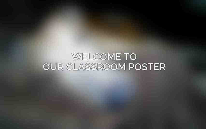 Welcome to Our Classroom Poster