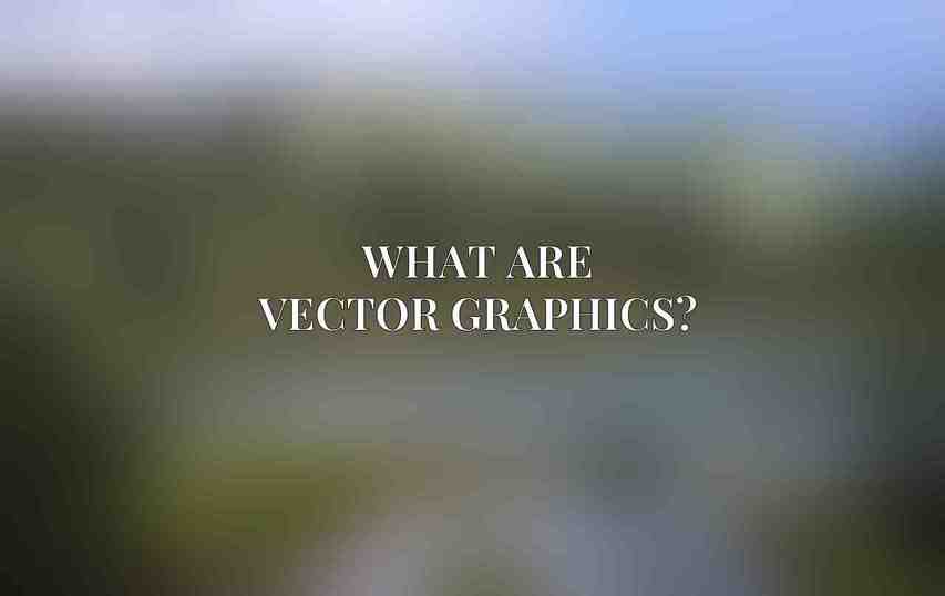 What are vector graphics?