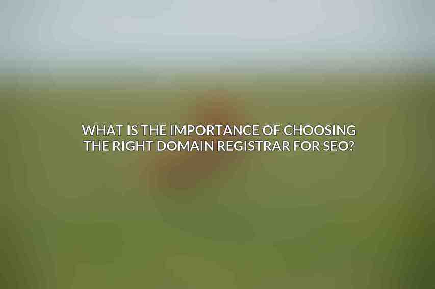 What is the importance of choosing the right domain registrar for SEO?