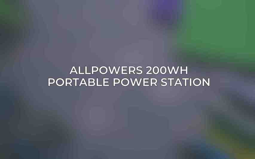 ALLPOWERS 200Wh Portable Power Station