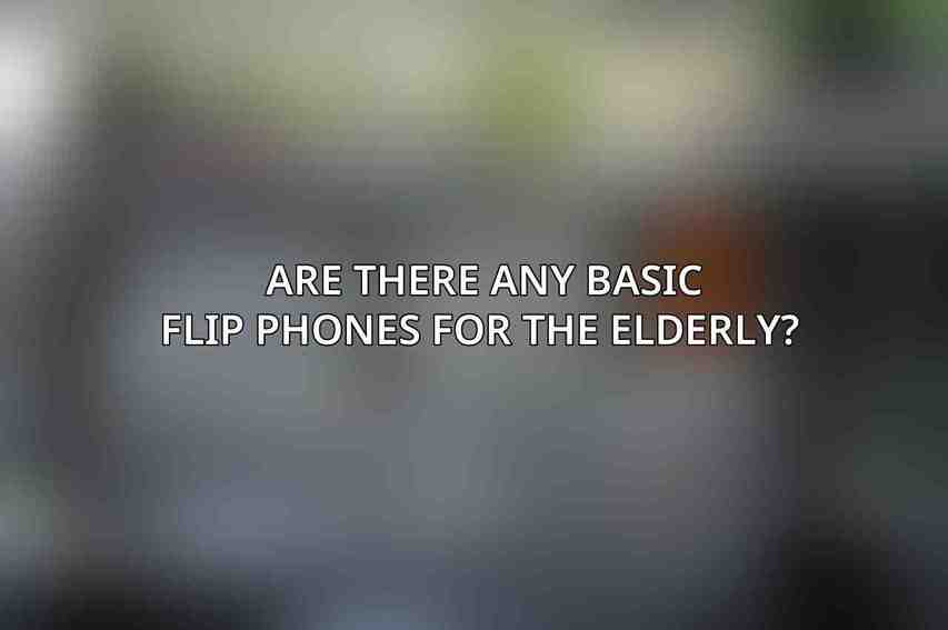  Are there any basic flip phones for the elderly?