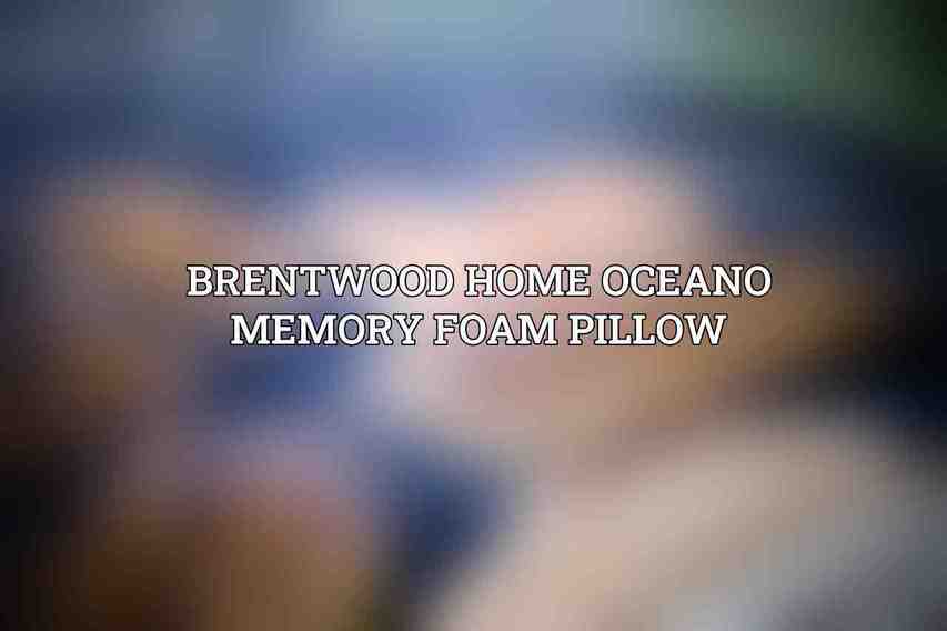 Brentwood Home Oceano Memory Foam Pillow