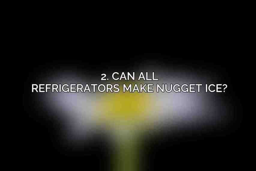 2. Can all refrigerators make nugget ice?