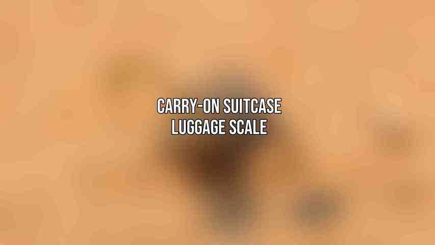 Carry-on Suitcase Luggage Scale