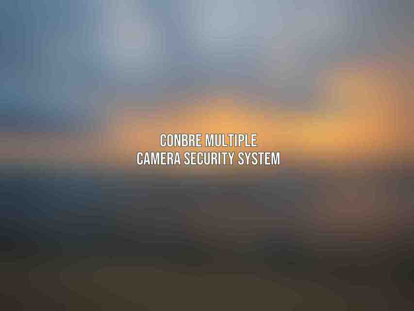 Conbre Multiple Camera Security System