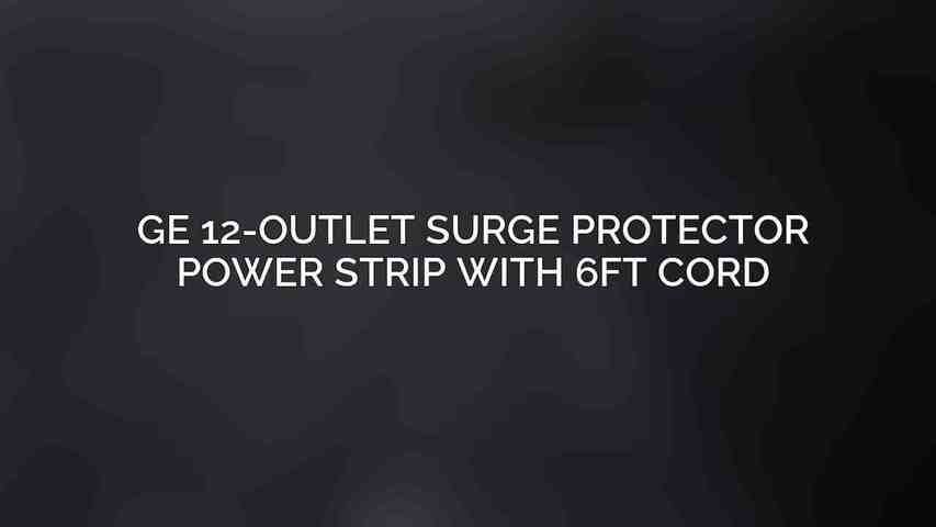 GE 12-Outlet Surge Protector Power Strip with 6ft Cord