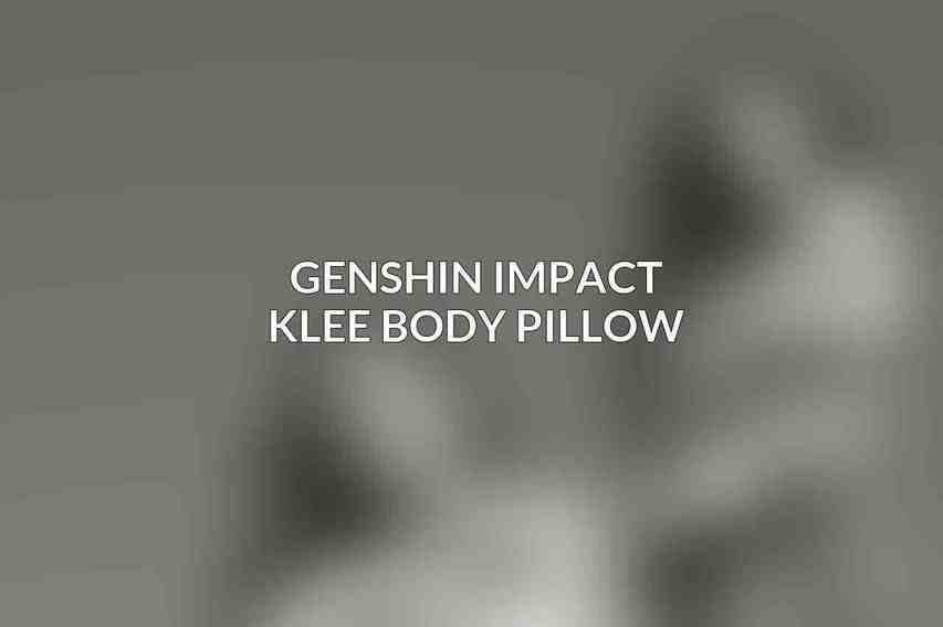 Genshin Impact Klee Body Pillow