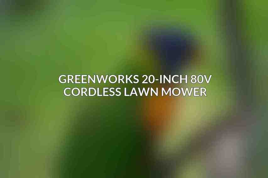 Greenworks 20-Inch 80V Cordless Lawn Mower